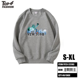 NEW YORK LIGHT GRAY CREW NECK SWEATSHIRT (S-XL) 48PC/CS