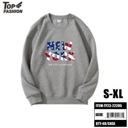 NEW YORK LIGHT GRAY CREW NECK SWEATSHIRT (S-XL) 48PC/CS
