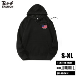 AMERICAN BLACK HOODED SWEATSHIRT (S-XL) 48PC/CS