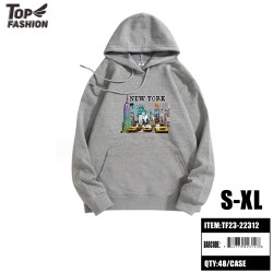 NEW YORK LIGHT GRAY HOODED SWEATSHIRT (S-XL) 48PC/CS