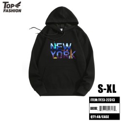 NEW YORK BLACK HOODED SWEATSHIRT (S-XL) 48PC/CS