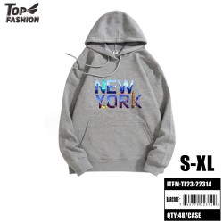 NEW YORK LIGHT GRAY HOODED SWEATSHIRT (S-XL) 48PC/CS