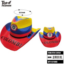 COLOMBIA FLAG COWBOY HAT 12PC/CS
