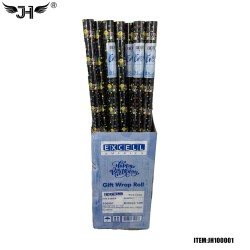 GIFT WRAPPING - HAPPY BIRTHDAY 125 SQ ROLL (48PC)1BX/CS