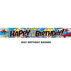 BIRTHDAY BANNER CAKE ON SQUARE 24DZ/CS