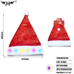 CHRISTMAS HAT - LIGHT UP RED COLOR 10DZ/CS