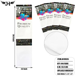 TISSUE PAPER - 10CT WHITE (12PK) 12DZ/CS