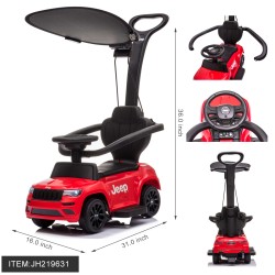JEEP CHILDREN RIDE ON PUSH CAR RED COLOR 1PC/CS