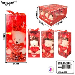 FLOWER GIFT SET - LIGHT UP TEDDY BEAR & ROSE 4DZ/CS