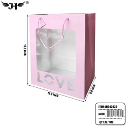 WINDOW OPEN GIFT BAG - #4 SIZE L PINKLOVE 13