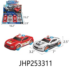 8PCS B/O DIE CAST POLICE CAR W/LIGHT & MUSIC 8BX/CS