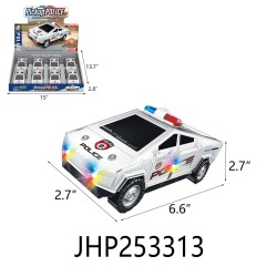 8PCS B/O DIE CAST POLICE CAR W/LIGHT & MUSIC 8BX/CS