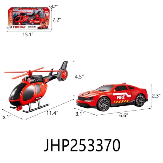 FIRE RESCUE SET /LIGHT/MUSIC  6PC/2BX/12PC/CS