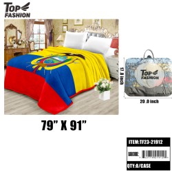 2KG QUEEN SIZE ECUADOR FLAG BLANKET 8PC/CS