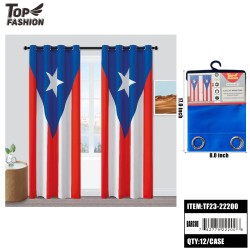 PUERTO RICO FLAG BLACKOUT WINDOW CURTAINS 12PC/CS