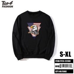 US BLACK CREW NECK SWEATSHIRT (S-XL) SIZE 48PC/CS