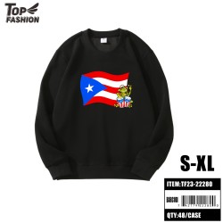 PUERTO RICO BLACK CREW NECK SWEATSHIRT (S-XL) SIZE 48PC/CS