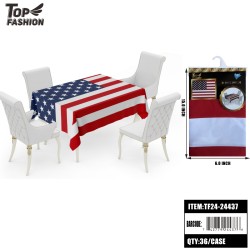 56X72 AMERICAN FLAG TABLECLOTH 36PC/CS