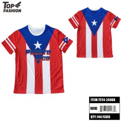 PUERTO RICO R-NECK SPORTS T-SHIRT 144PC/CS