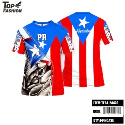 PUERTO RICO R-NECK SPORTS T-SHIRT 144PC/CS