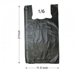 1/6 PLASTIC BLACK BAG (600PC) 1BX/CS