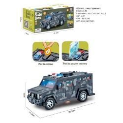 B/O ARMORED TRUCK PIGGY BANK W/LIGHT 18PC/2BX/36PC/CS