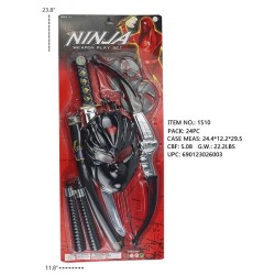 BLISTER CARD - NINJA WEAP ON PLAY SET 24PC/CS