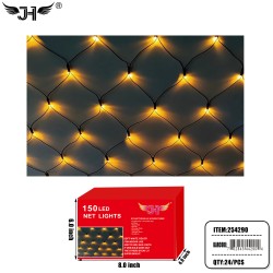 LED LIGHT NET WARM LIGHT COLOR 150 LIGHTS 24PC/CS