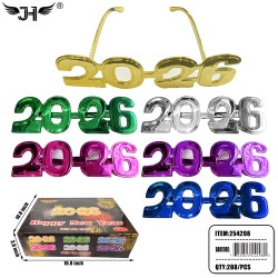 NEW YEAR GLASSES - 2026 MIX 6 COLOR 24DZ/CS