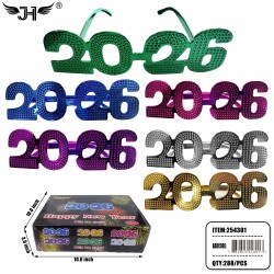 NEW YEAR GLASSES - 2026 MIX 6 COLOR 24DZ/CS
