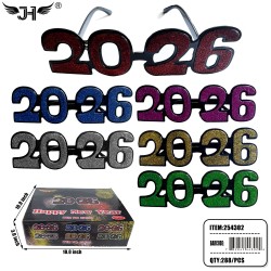 NEW YEAR GLASSES - 2026 MIX 6 COLOR 24DZ/CS