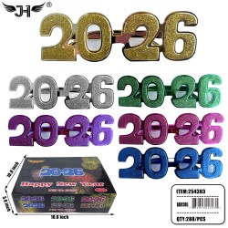 NEW YEAR GLASSES - 2026 MIX 6 COLOR 24DZ/CS