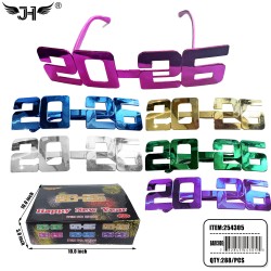 NEW YEAR GLASSES - 2026 MIX 6 COLOR 24DZ/CS