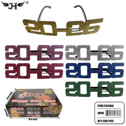 NEW YEAR GLASSES - 2026 MIX 6 COLOR 24DZ/CS