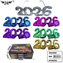 NEW YEAR GLASSES - 2026 MIX 6 COLOR 24DZ/CS