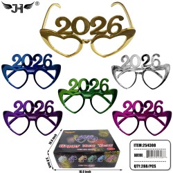 NEW YEAR GLASSES - 2026 MIX 6 COLOR 24DZ/CS