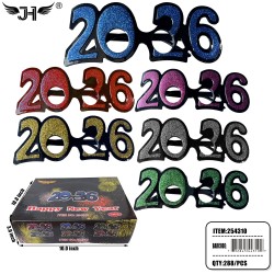 NEW YEAR GLASSES - 2026 MIX 6 COLOR 24DZ/CS