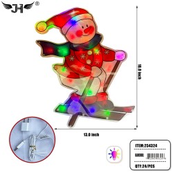 CHRISTMAS LIGHT UP DECORATION - SNOWMAN 3D PICTURE 24PC/CS
