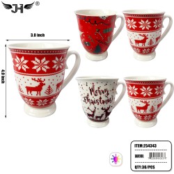 MUG SET - CHRISTMAS 4 DESIGN 12PC/3BX//36PC/CS