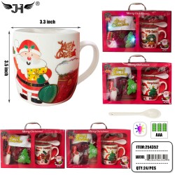 CHRISTMAS GIFT SET - SANTA BAG & MUG 24PC/CS