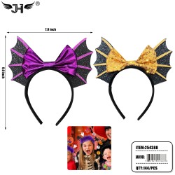 HEADBAND - HALLOWEEN BAT 12DZ/CS