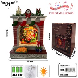 CHRISTMAS LANTERN - SNOW GLOBE SANTA 6PC/CS