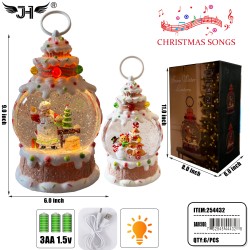 CHRISTMAS LANTERN - SNOW GLOBE SANTA 6PC/CS