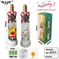 CHRISTMAS LANTERN - SNOW GLOBE SANTA & SNOWMAN 6PC/CS
