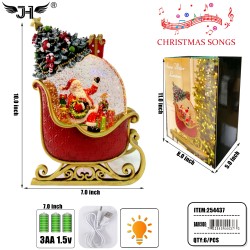 CHRISTMAS LANTERN - SNOW GLOBE SANTA 6PC/CS