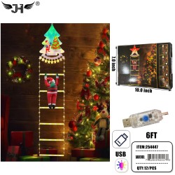 CHRISTMAS DECORATION - SANTA MULTI LIGHT 12PC/CS