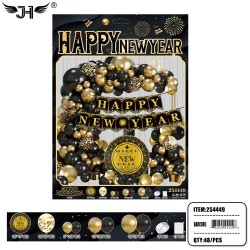 NEW YEAR BALLOON - HAPPY NEW YEAR BALLOON SET (6PC) 8PK/CS