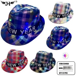 NEW YEAR HAT - LIGHT UP FEEORA HAT 3DZ/2BX/6DZ/CS