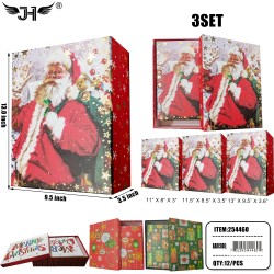 CHRISTMAS GIFT BOX - 3PC  PER SET 12SET/CS