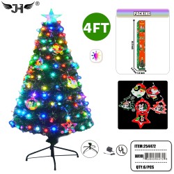 LED CHRISTMAS TREE - 4FT GREEN LEAVES 120 TIPS 6PC/CS